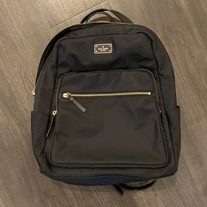 Kate Spade black nylon backpack